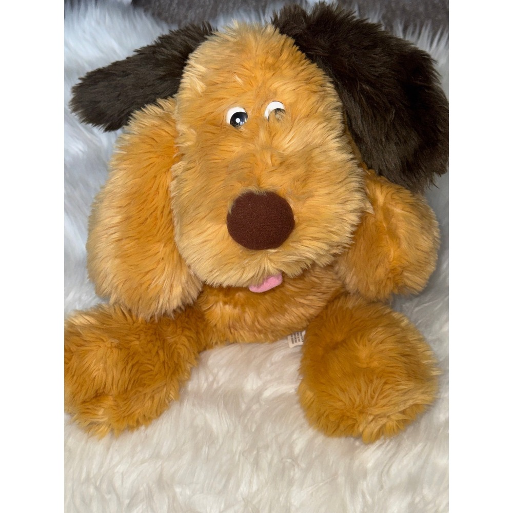 CHOSUN Floppy Dog Plush Butterscotch Brown Puppy Laying Stuffed Pillow Large VTG